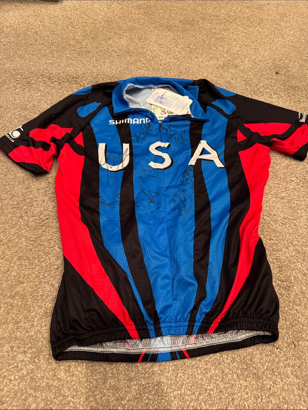 Shimano Blue, Red & Black USA Cycling Jersey